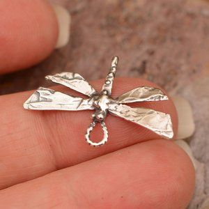 Artisan Sterling Silver Dragonfly Charm